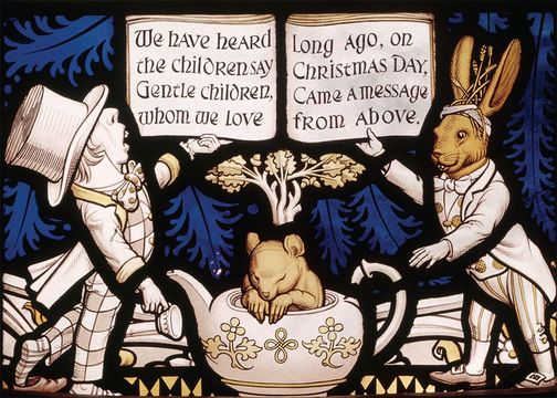 The Lewis Carroll Memorial Window at All Saints Church, Daresbury, is better known as the Alice Window.