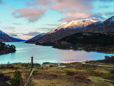 The monument of Glenfinnan, Lochaber.