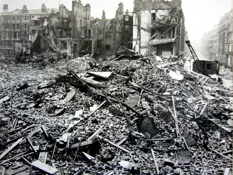 Hallam Street, London: after the World War II Blitz.